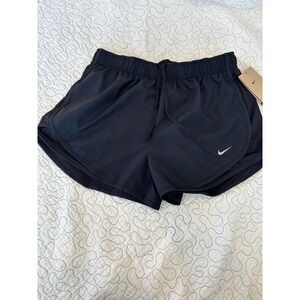 Nike Womens Running Shorts Black Dri-FIT Mesh Inset Athletic Shorts Medium #493